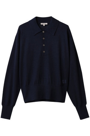 ブラミンク/BLAMINKの18Gレギュラーカラーロングスリーブニット(110300/110301)