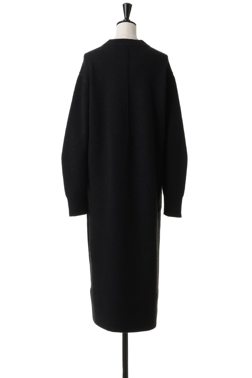 BLAMINK(ブラミンク)｜クルーネックニットワンピース/ブラック の通販