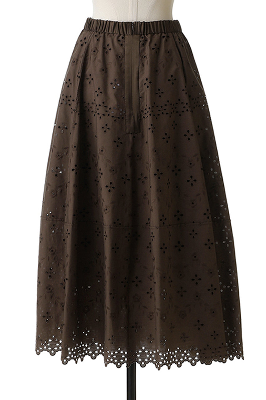 BLAMINK(ブラミンク)｜エンブロイダリーゴアードスカート/ホワイト の