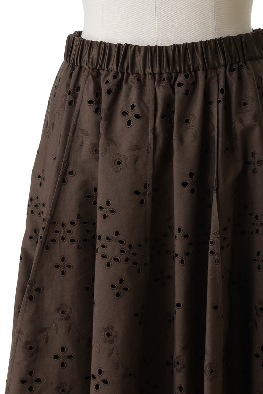 BLAMINK(ブラミンク)｜エンブロイダリーゴアードスカート/ホワイト の