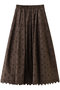 エンブロイダリーゴアードスカート ブラミンク/BLAMINK ダークブラウン