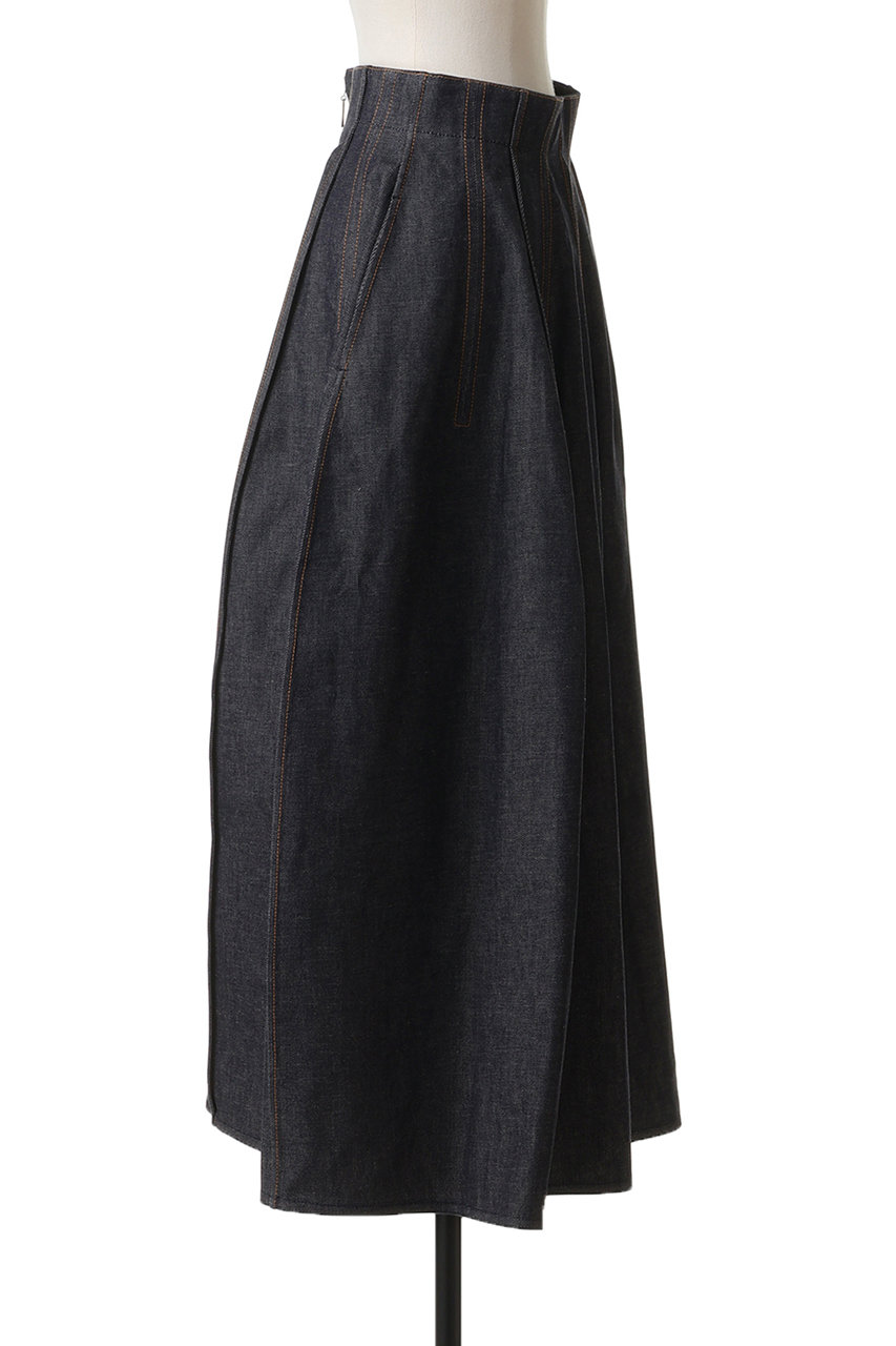 BLAMINK(ブラミンク)｜デニムゴアードスカート/ネイビー の通販