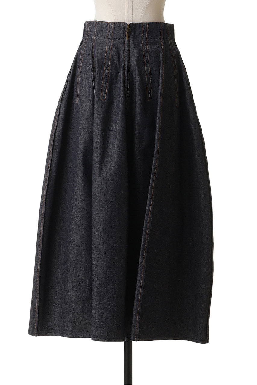 BLAMINK(ブラミンク)｜デニムゴアードスカート/ネイビー の通販