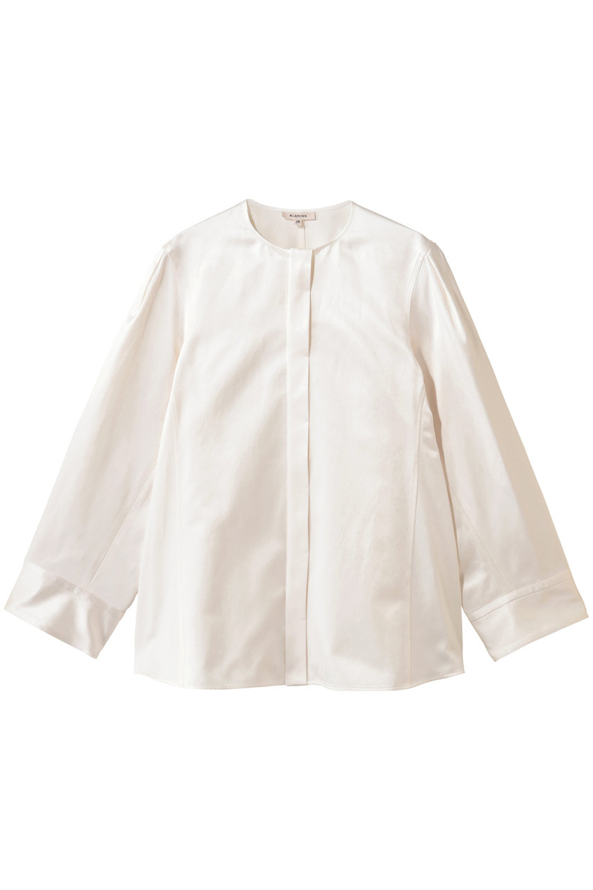 ブラミンク BLAMINK クルーネックロングスリーブブラウス 新品 BLAMINK(ブラミンク)｜クルーネックロングスリーブブラウス/オフ