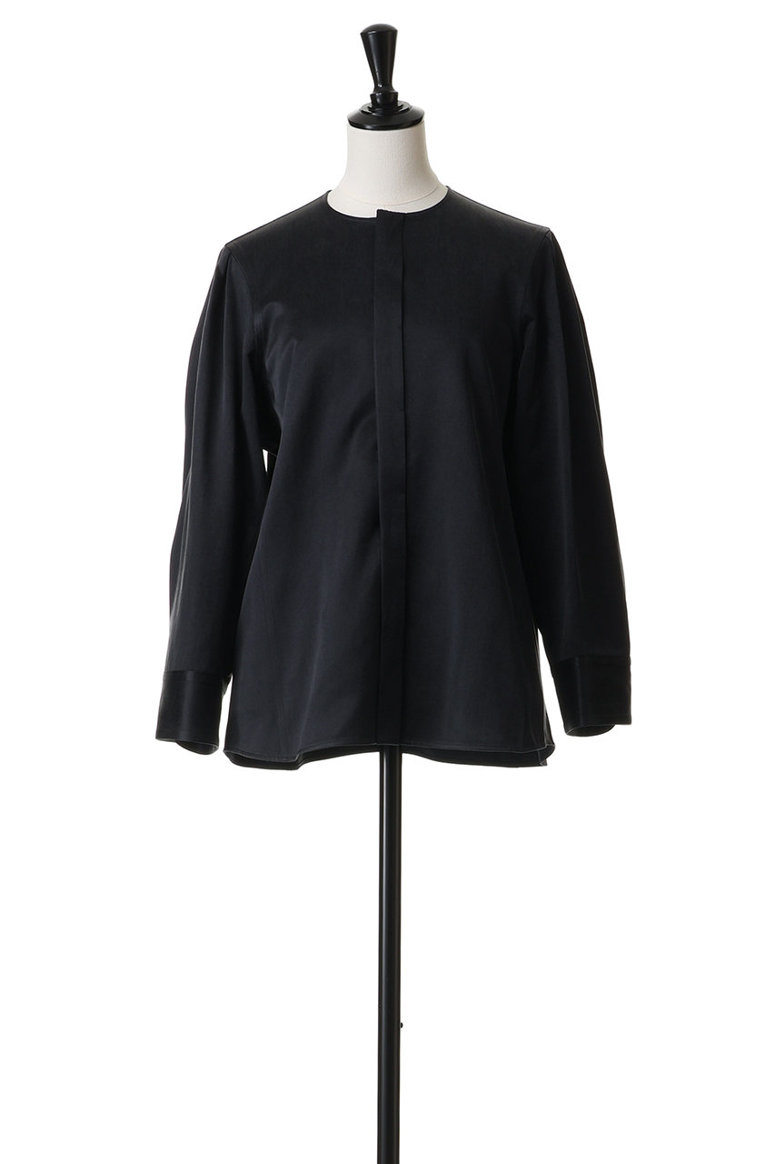 BLAMINK(ブラミンク)｜クルーネックロングスリーブブラウス/オフ