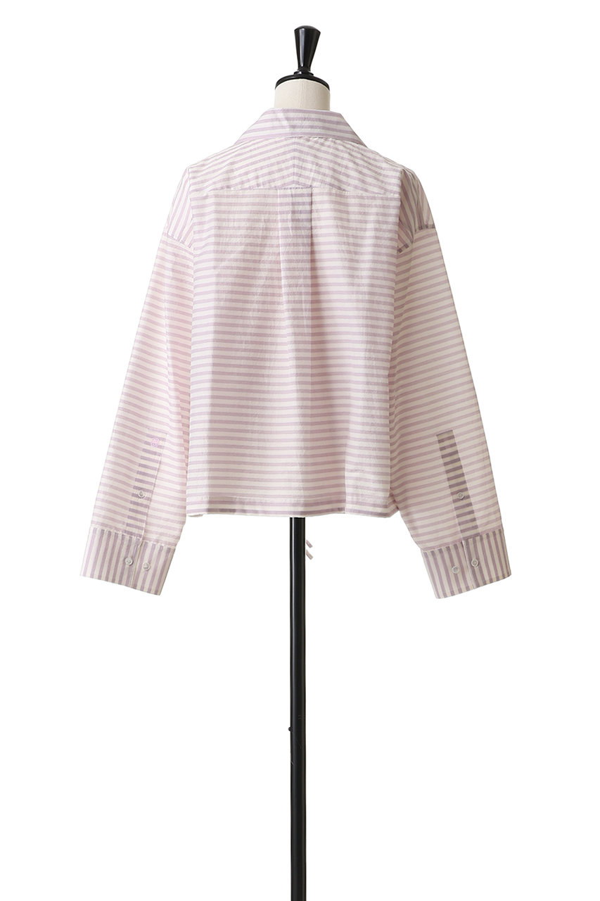 BLAMINK(ブラミンク)｜ボーダーロングスリーブシャツ/ライトピンク の