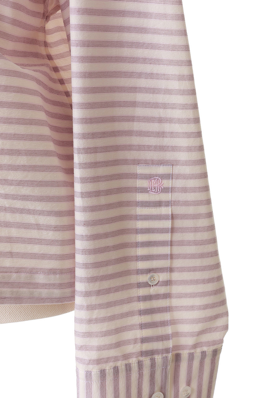 BLAMINK(ブラミンク)｜ボーダーロングスリーブシャツ/ライトピンク の