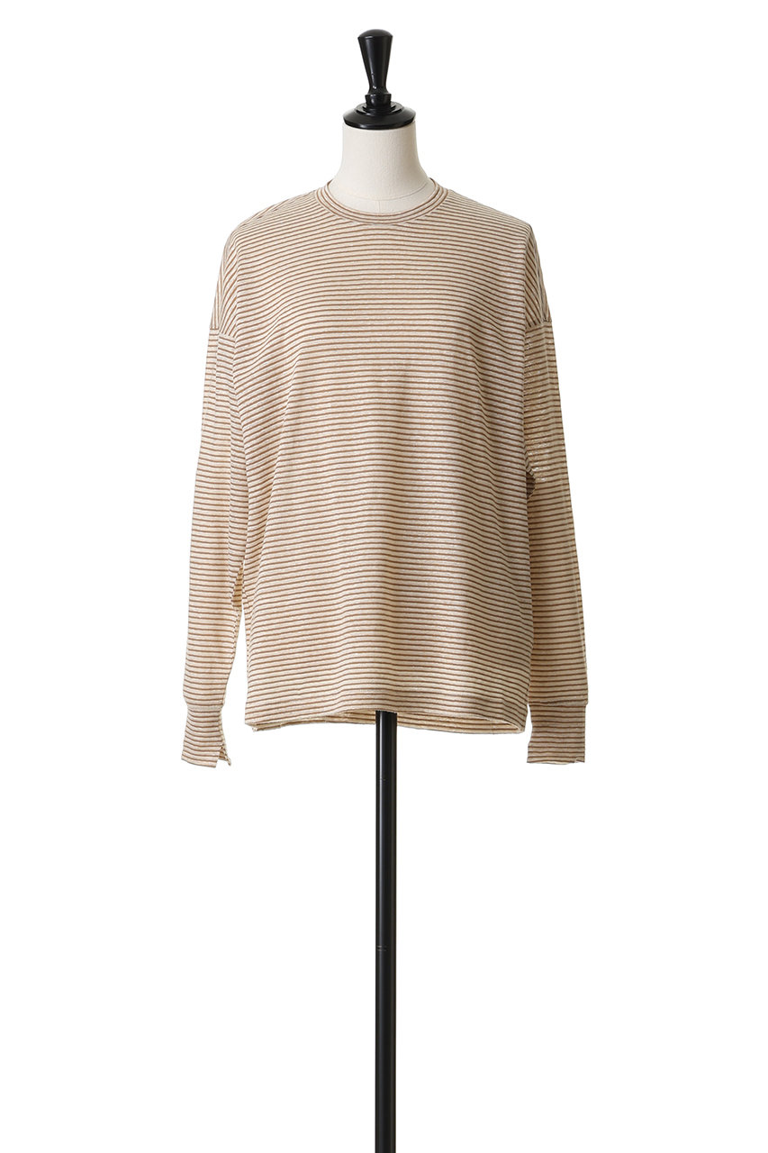 BLAMINK(ブラミンク)｜マルチボーダーロングスリーブ/ベージュ の通販