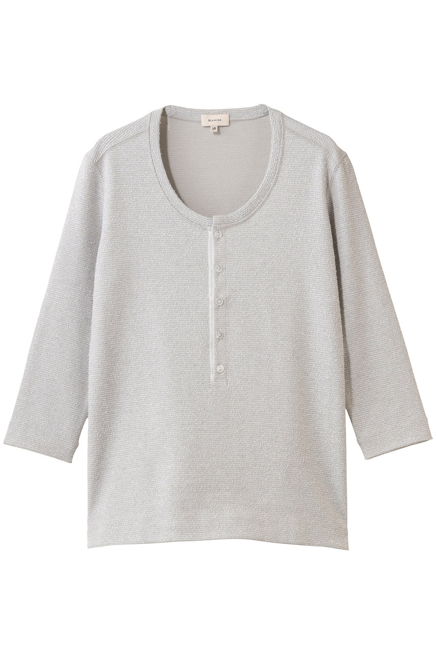 ブラミンク/BLAMINKのヘンリーネックハーフスリーブ(ミッドグレー/7912-2-000009)