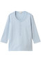 ヘンリーネックハーフスリーブ ブラミンク/BLAMINK ライトブルー