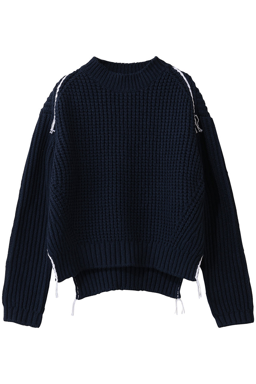 BLAMINK(ブラミンク)｜3Gクルーネックロングスリーブニット/ネイビー