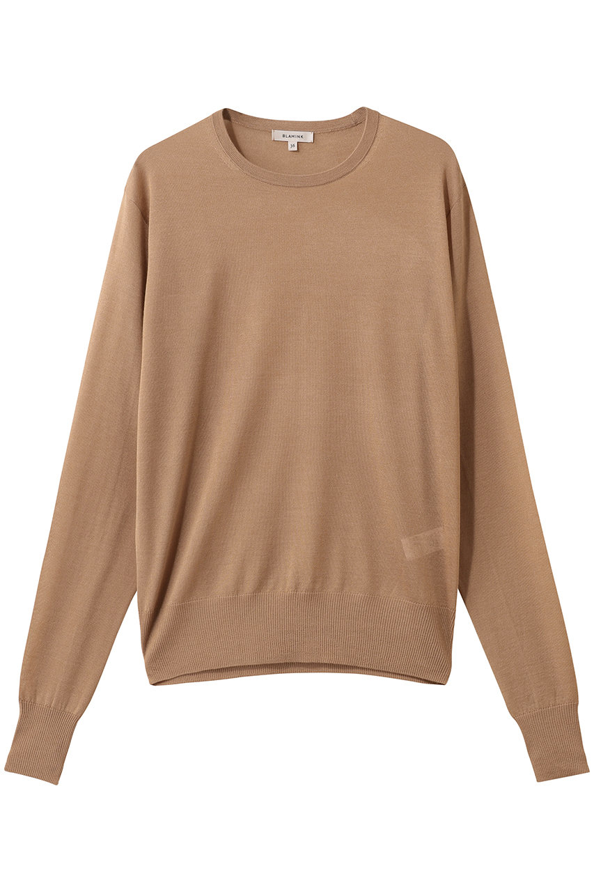 専用！BLAMINK ブラミンク/ニット BLAMINK(ブラミンク)｜3Gクルーネックロングスリーブニット/ネイビー