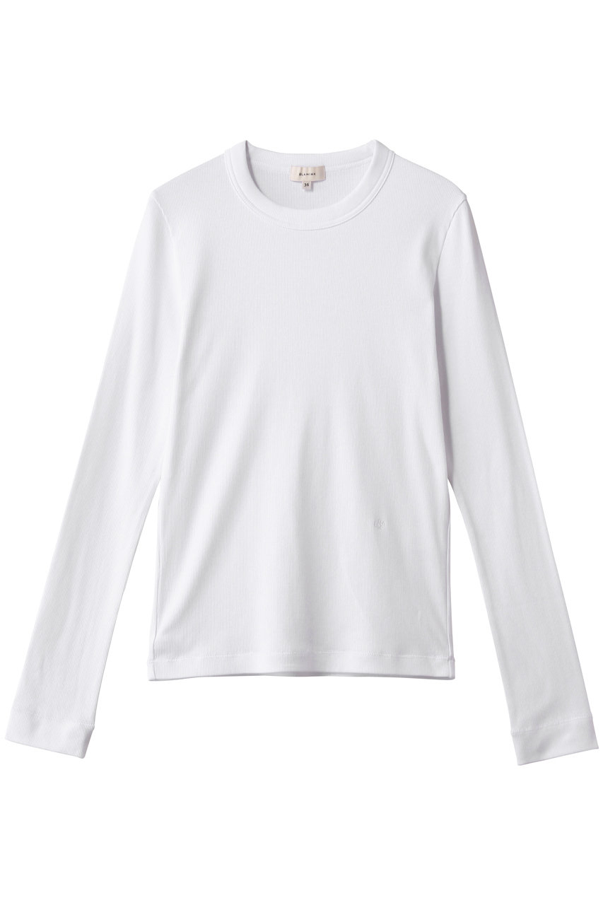 ブラミンク/BLAMINKの【BLMK】リブロングスリーブ(ホワイト/7912-2-000006)