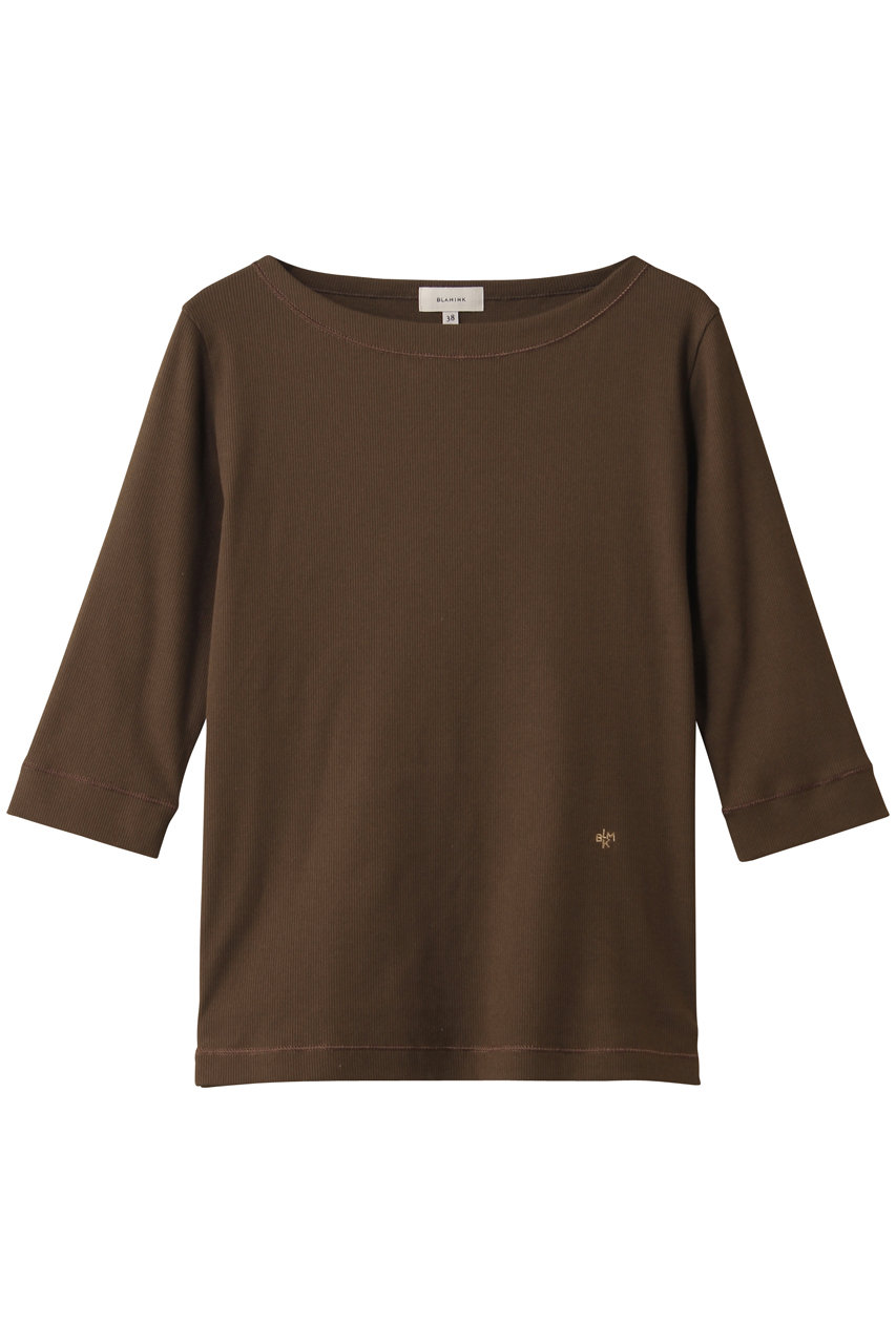 ブラミンク/BLAMINKの【BLMK】リブハーフスリーブ(ダークブラウン/7917‐2‐000001)