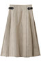 サイドベルトプリーツスカート ブラミンク/BLAMINK ベージュ