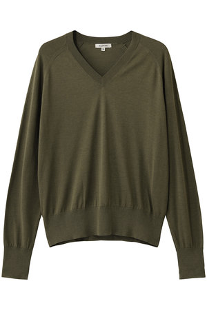 ブラミンク/BLAMINKの18GVネックロングスリーブニット(110300/110301)