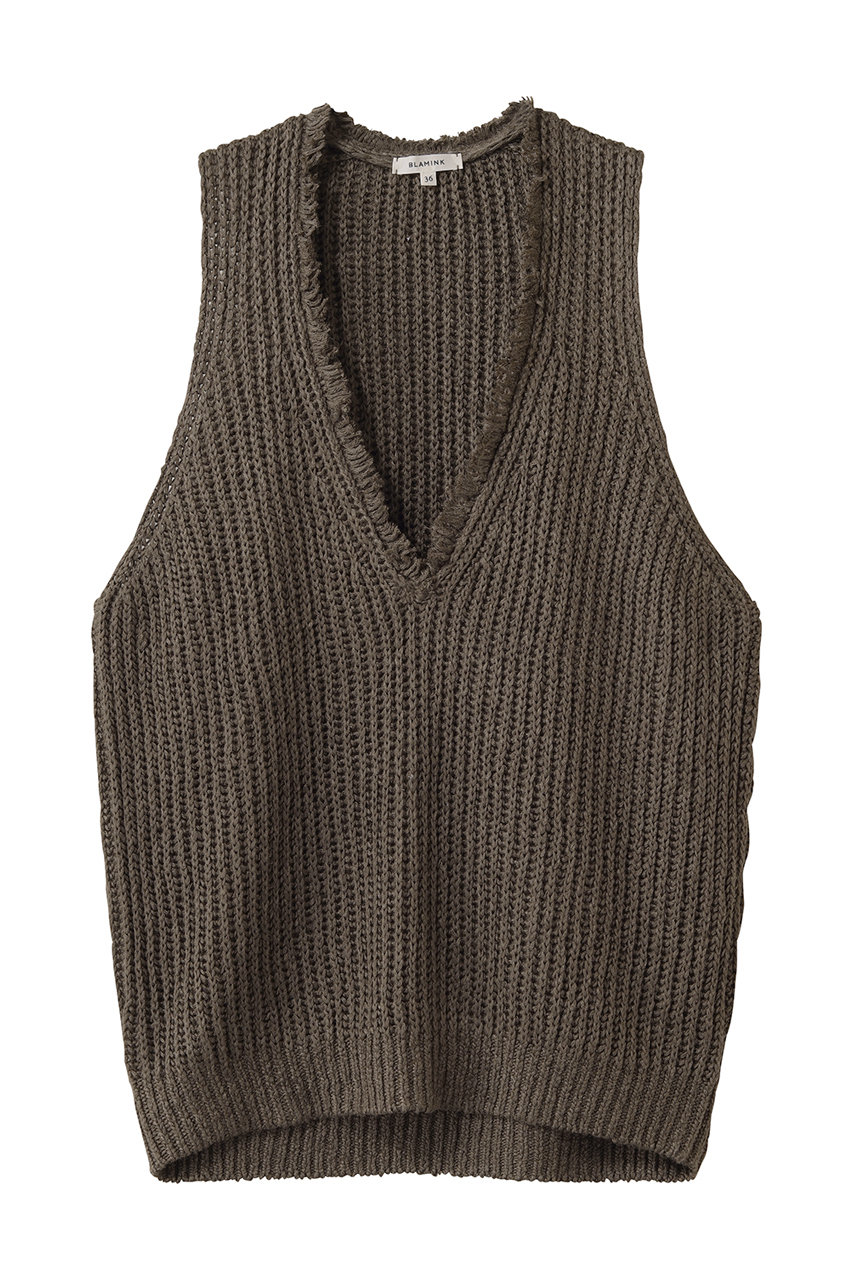 ブラミンク/BLAMINKのフリンジベスト(ダークブラウン/7918-1-000003)