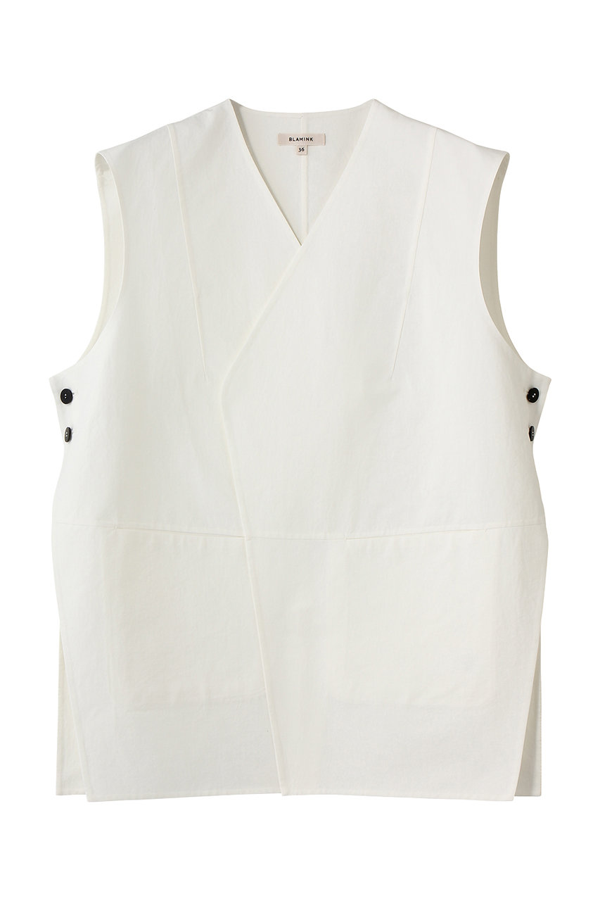 ブラミンク/BLAMINKのコットンシルクベスト(オフホワイト/7925-2-000020)
