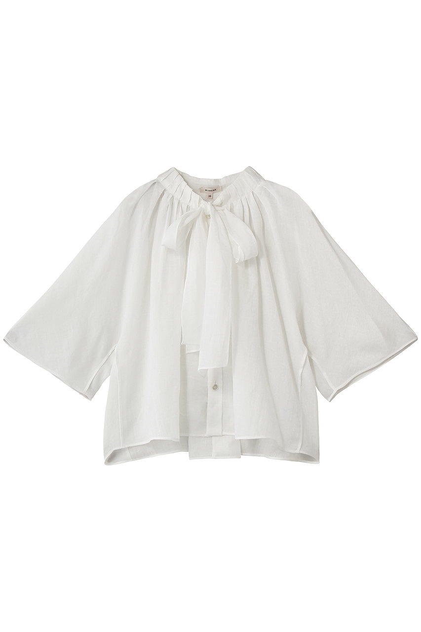 ブラミンク/BLAMINKのリボンドルマンスリーブブラウス(ホワイト/7921-2-000019)