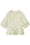 フラワーショートスリーブブラウス ブラミンク/BLAMINK イエロー