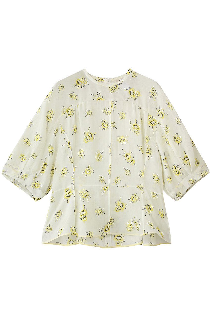 ブラミンク/BLAMINKのフラワーショートスリーブブラウス(イエロー/7921-2-000014)