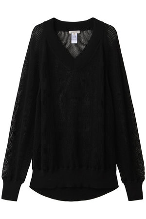 ブラミンク/BLAMINKの7GメッシュVネックニット(110300/110301)