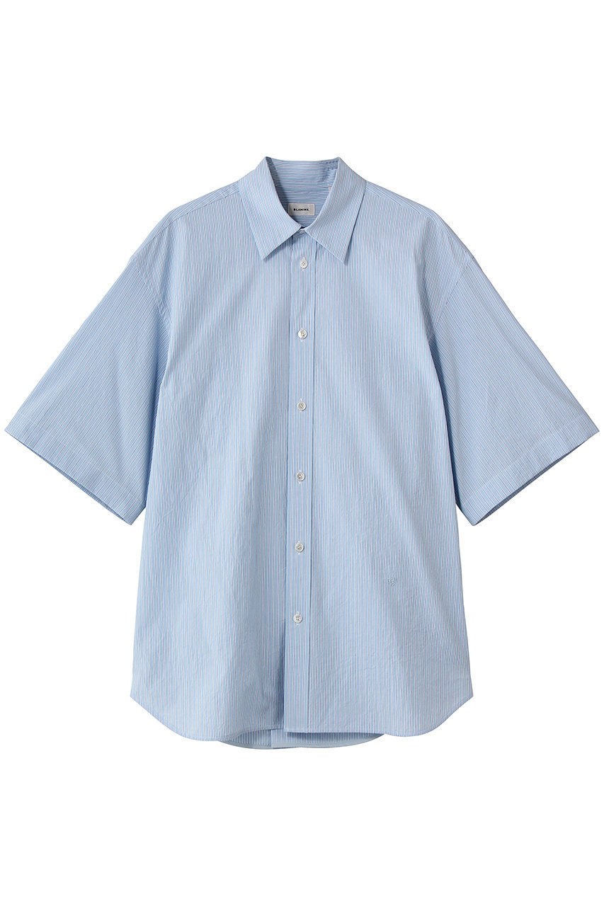 ブラミンク/BLAMINKのストライプレショートスリーブシャツ(ライトブルー/7911-2-000006)