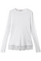 レースリブロングスリーブ ブラミンク/BLAMINK ホワイト