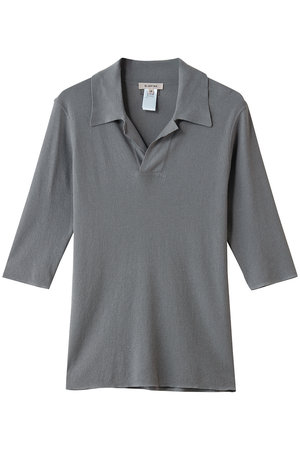 ブラミンク/BLAMINKの14Gレギュラーカラーショートスリーブニット(110300/110301)