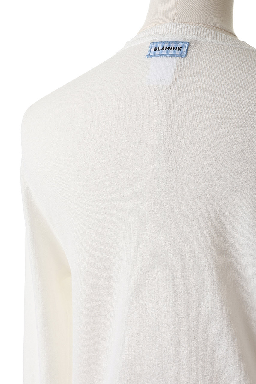 BLAMINK(ブラミンク)｜14Gカーディガン/ホワイト の通販｜ELLESHOP
