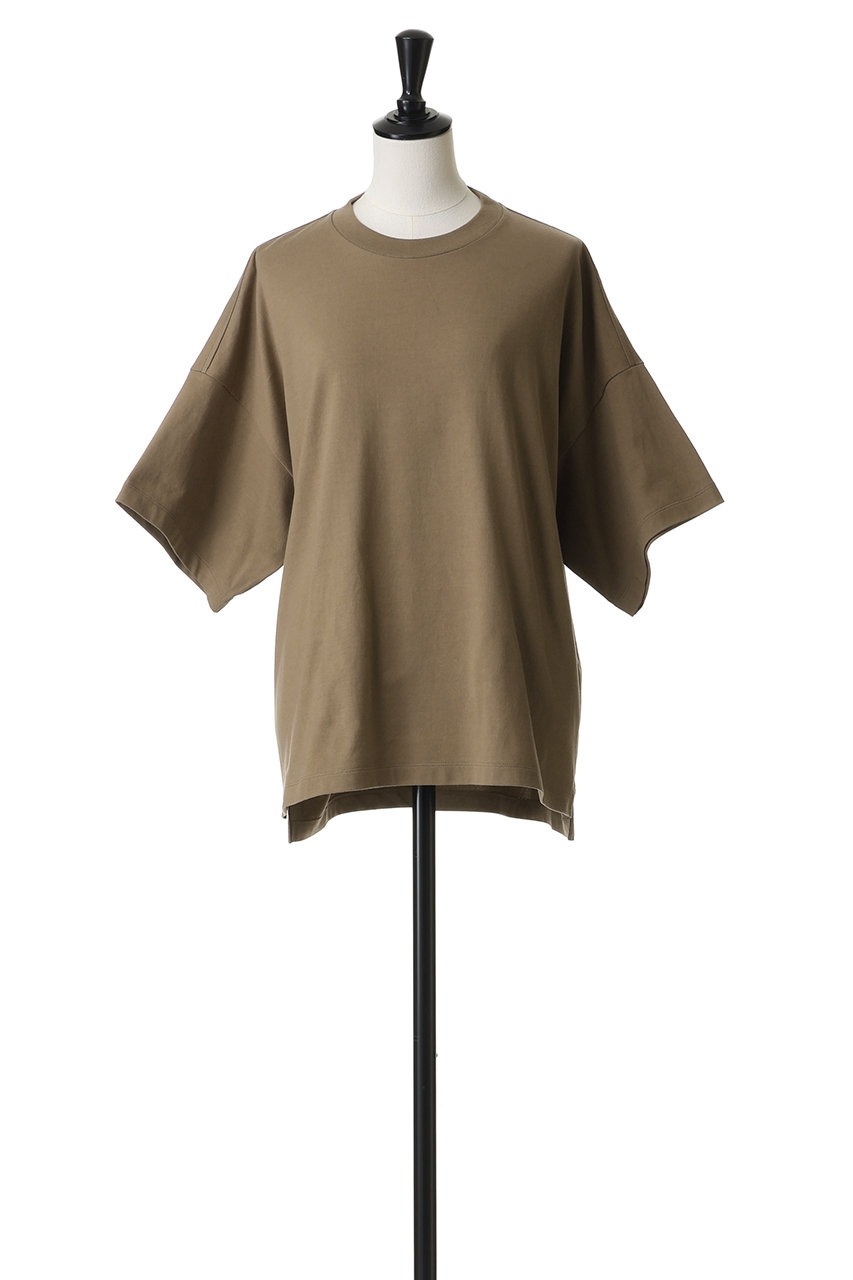 BLAMINK(ブラミンク)｜クルーネックオーバーTシャツ/ミッドブラウン の