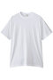 【BLMK】コットンクルーネック 刺しゅう ショートスリーブTシャツ ブラミンク/BLAMINK ホワイト