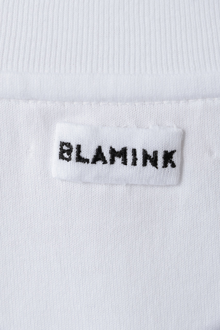BLAMINK ブラミンク　クルーネックオーバーTシャツ　ホワイト BLAMINK(ブラミンク)｜【BLMK】コットンクルーネックオーバースリーブT