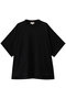 【BLMK】コットンクルーネックオーバースリーブTシャツ ブラミンク/BLAMINK ブラック