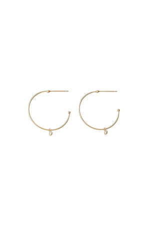 ル ボンボン/les bonbonのdiamond フープ ピアス