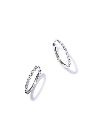 hoop diamond ピアス