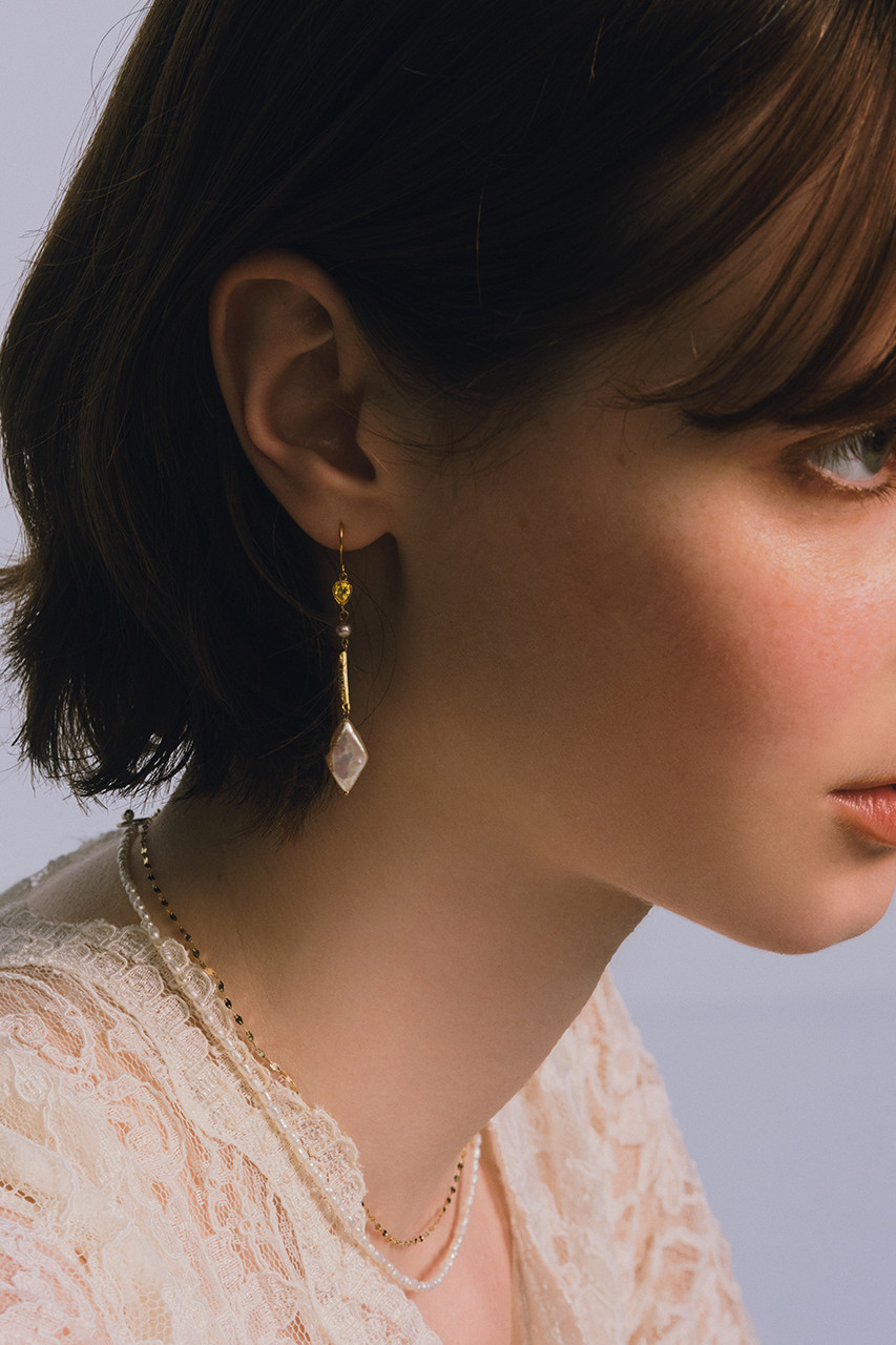 les bonbon(ル ボンボン)｜art nouveau ピアス（片耳用）/イエロー 