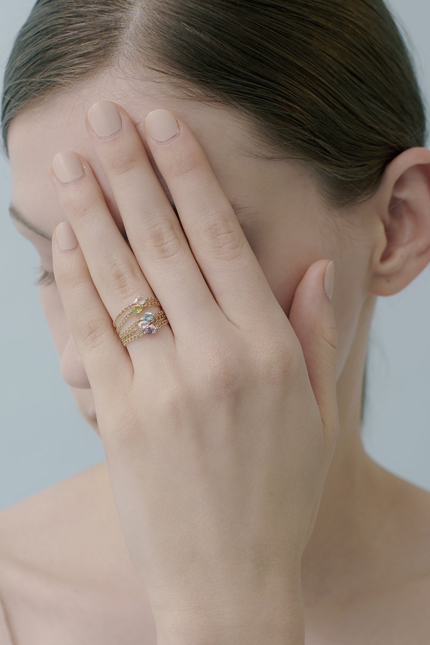 les bon bon フロートリング 　ペリドット#11号相当 les bonbon(ル ボンボン)｜float リング/ペリドット の通販｜ELLESHOP