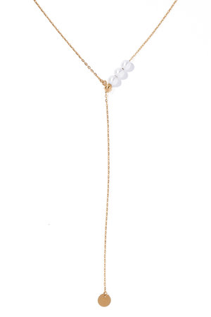 ル ボンボン/les bonbonのadjustable 3pearl ネックレス(150200/150201)