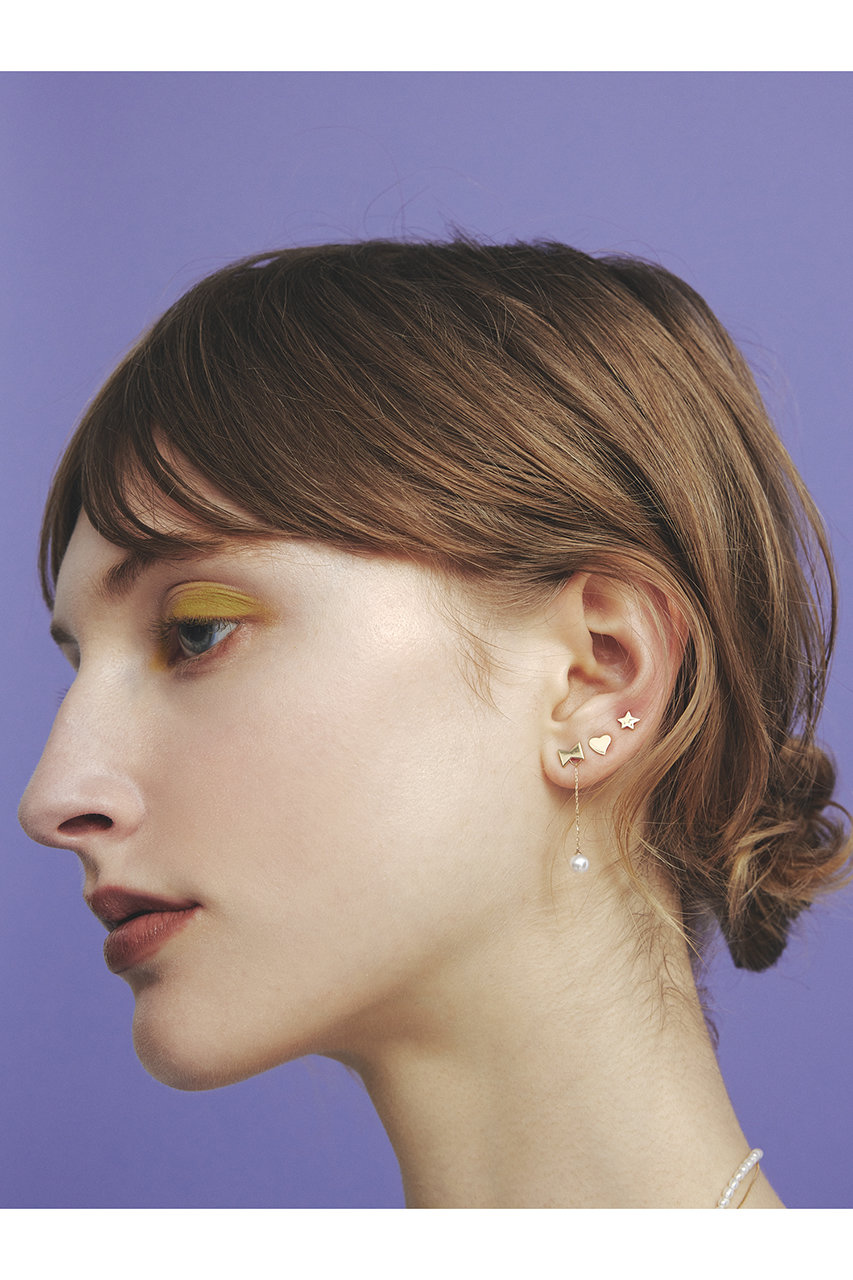 les bon bon リボン型パールピアスELLE shop les bon bon リボン型パールピアスELLE shop