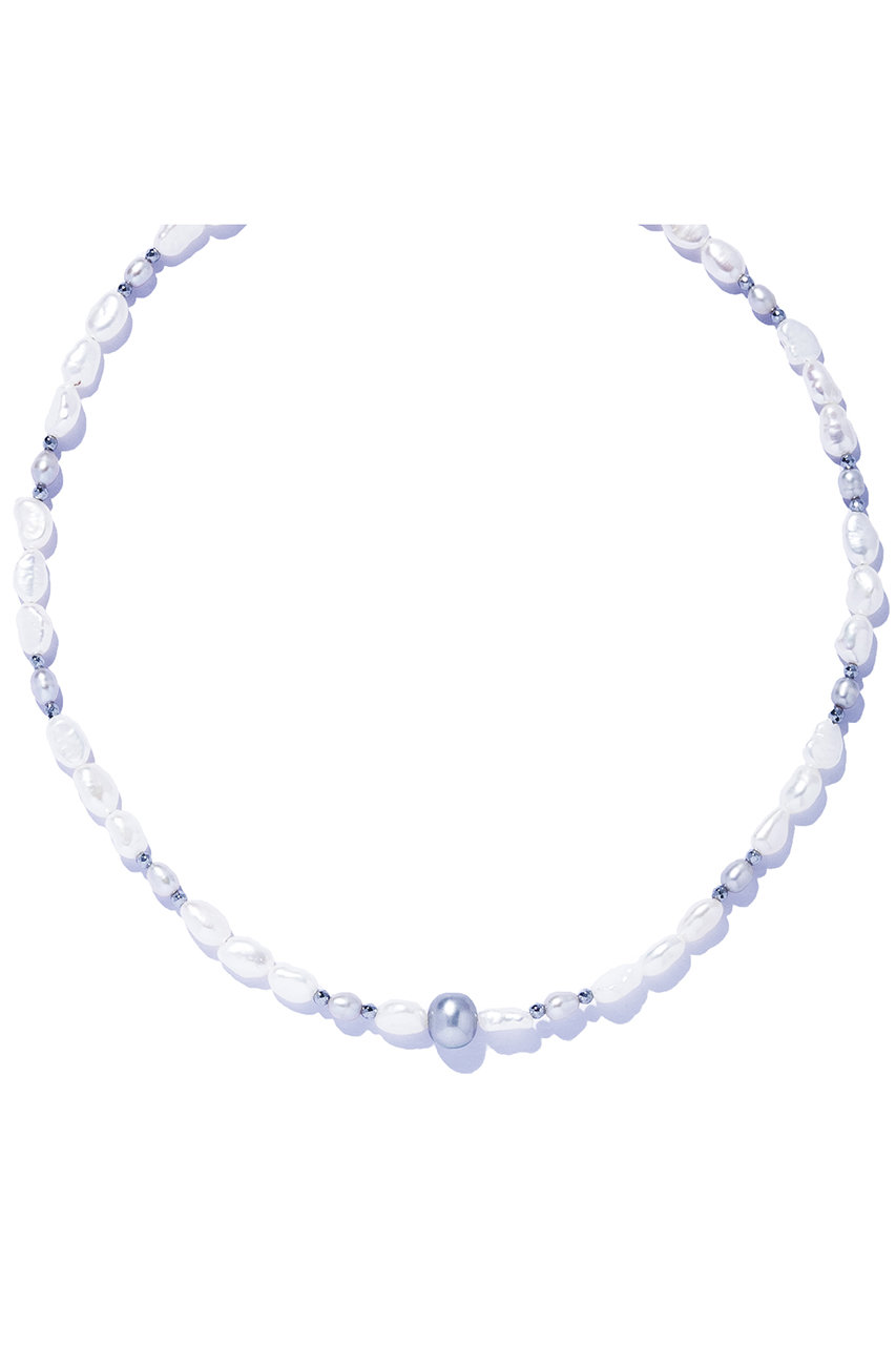 les bonbon fragment pearl ネックレス (グレー, F) ル ボンボン ELLE SHOP les bonbon fragment pearl ネックレス (グレー, F) ル ボンボン ELLE SHOP