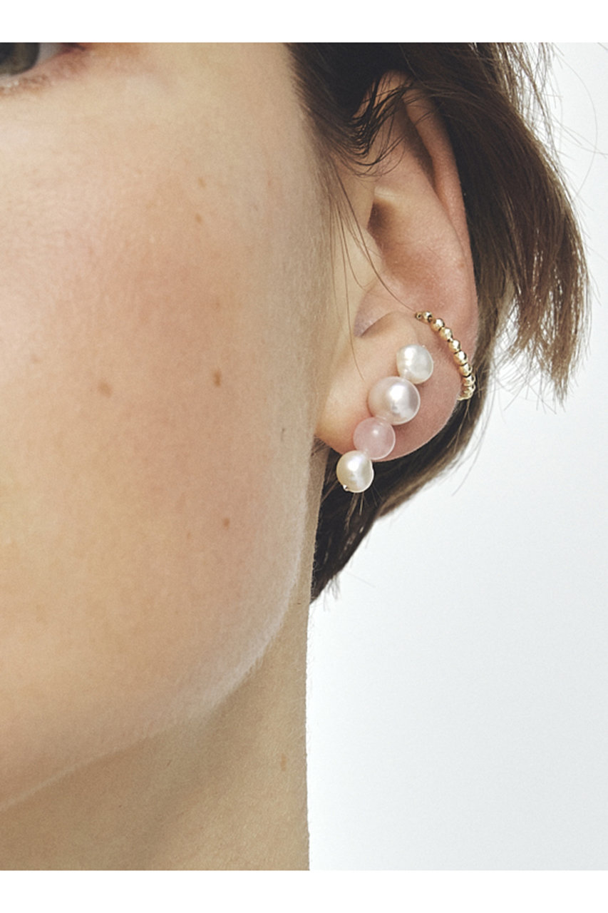 les bonbon(ル ボンボン)｜playfully pearl stud ピアス/ピンク の通販