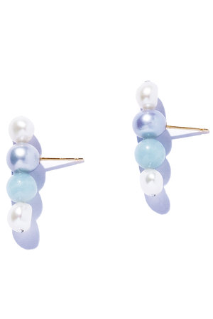 ル ボンボン/les bonbonのplayfully pearl stud ピアス(150100/150101)