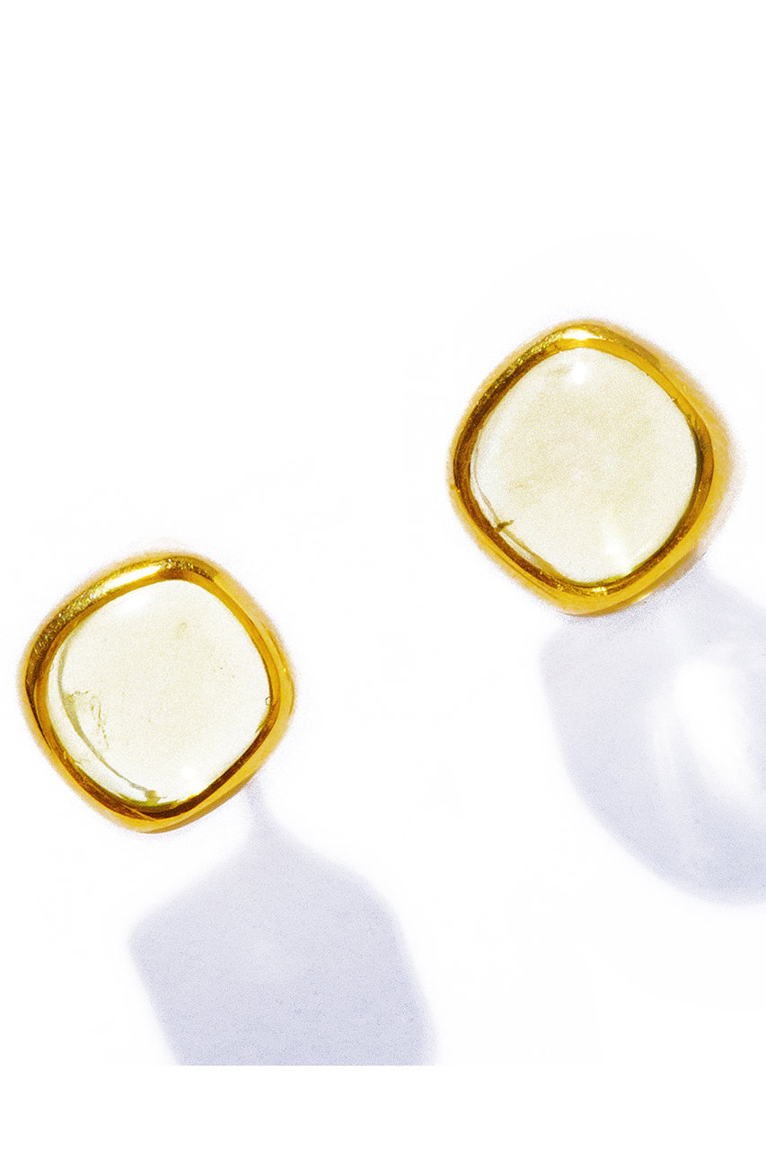 les bonbon aura square ピアス (レモンクォーツ, F) ル ボンボン ELLE SHOP les bonbon aura square ピアス (レモンクォーツ, F) ル ボンボン ELLE SHOP