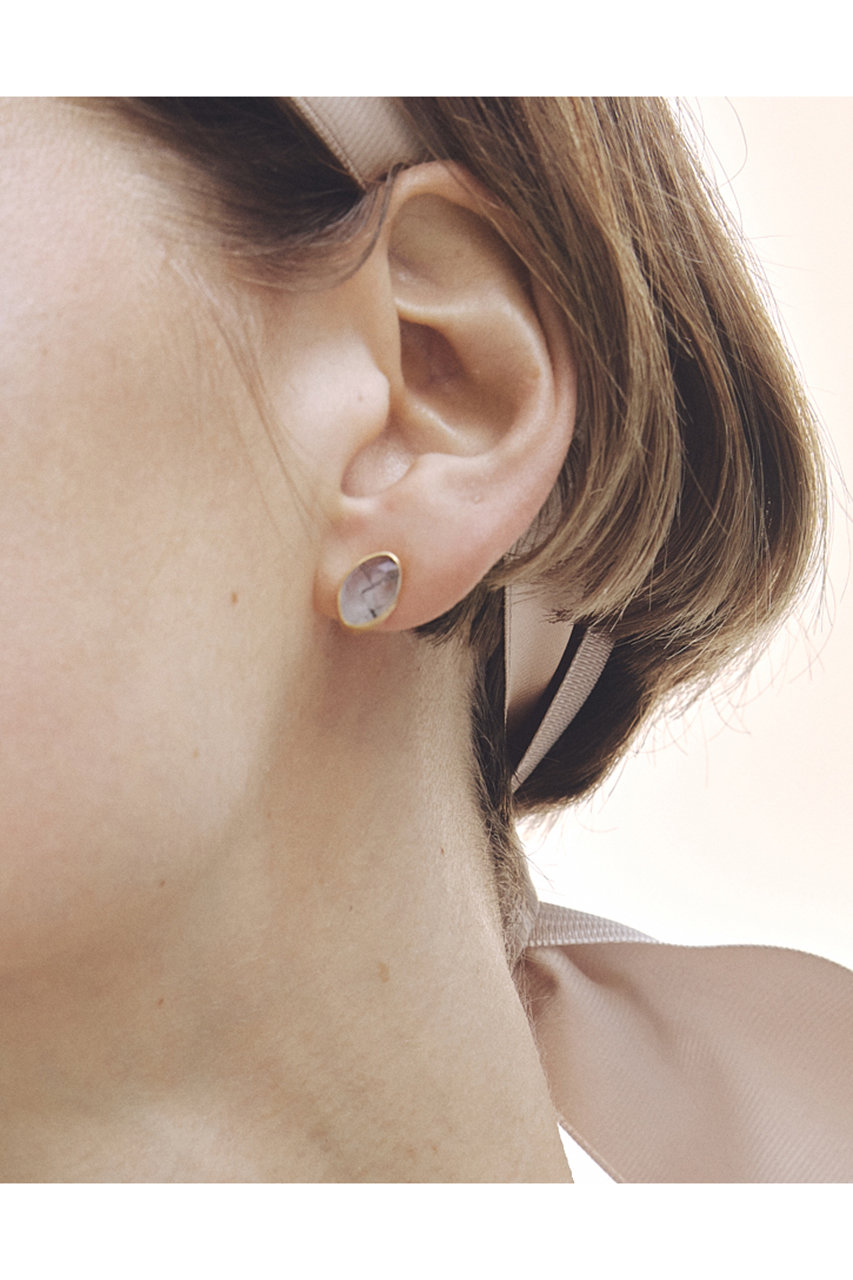 les bonbon(ル ボンボン)｜mistero ピアス/ブラックルチルクォーツ の