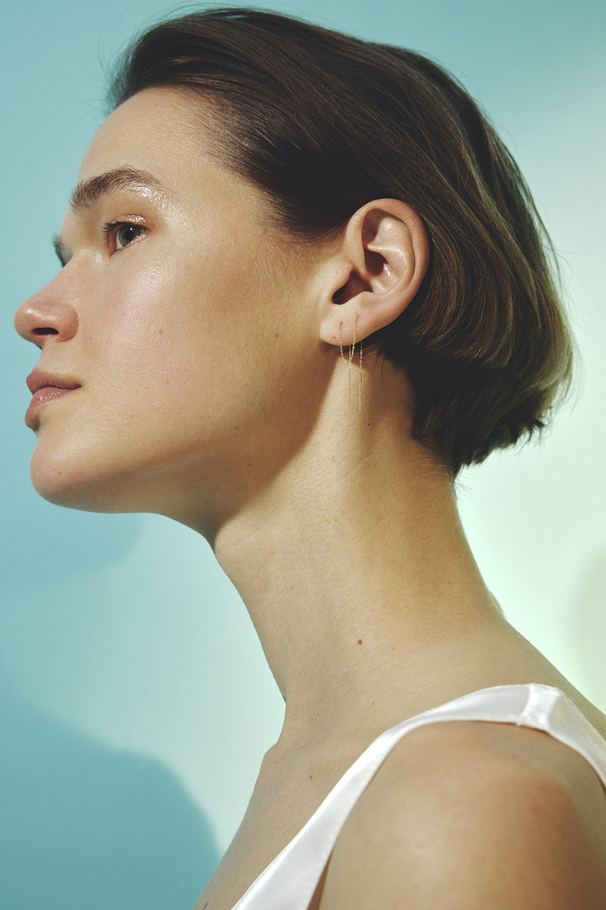 les bonbon(ル ボンボン)｜K18 liquid ピアス S 10cm（片耳用