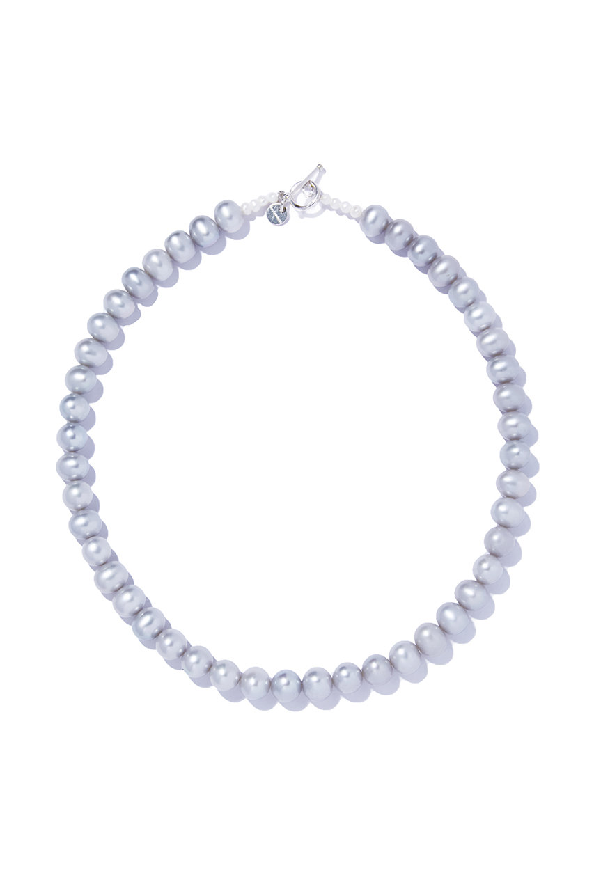 les bonbon lunelle gray pearl ネックレス (グレー, F) ル ボンボン ELLE SHOP