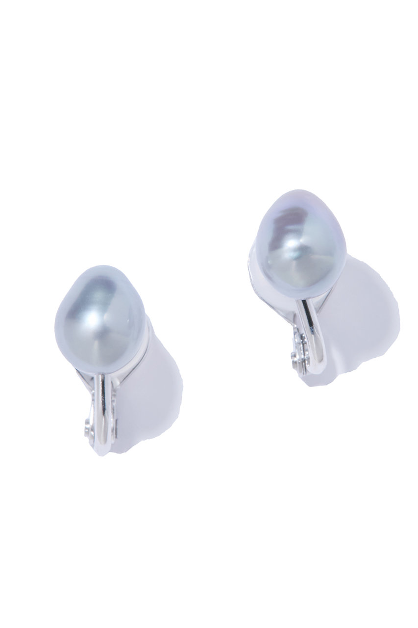 ル ボンボン/les bonbonのorganic pearl イヤリング(グレー/BOB897)