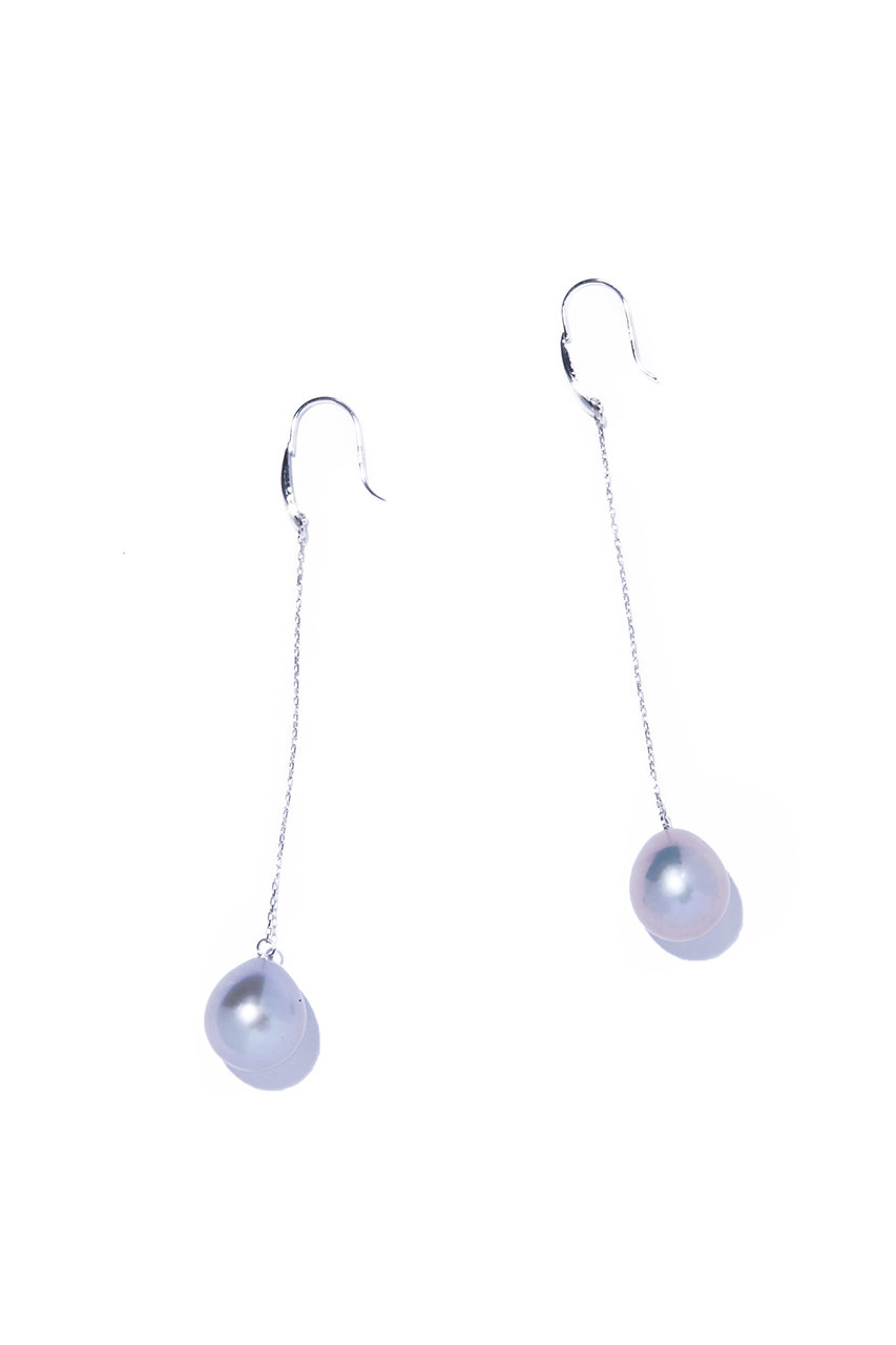 les bonbon brume pearl long ピアス (ホワイトゴールド, F) ル ボンボン ELLE SHOP