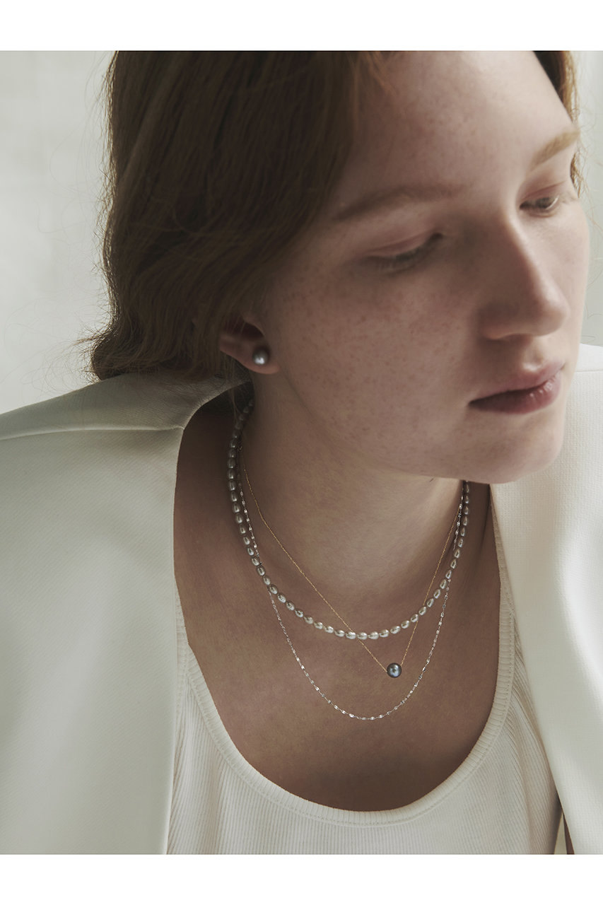 les bonbon(ル ボンボン)｜charcoal pearl stud ピアス/グレー の通販